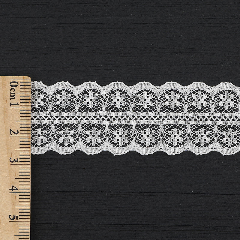 FREEDOMBEAUTY | [stretch] 2cm white lace, nylon elastic lace edge, neckline cuffs, clothing, exquisite lace lace accessories