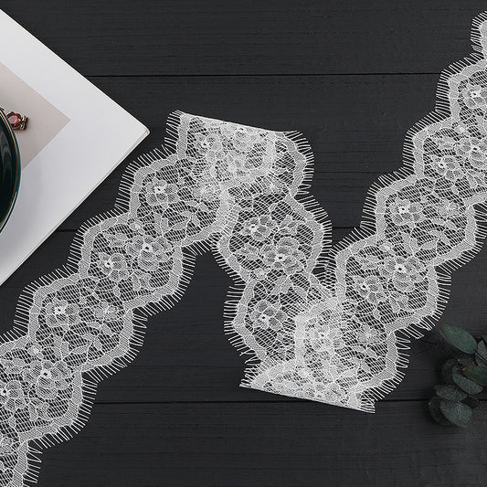 FREEDOMBEAUTY | [no- stretch] nylon silk lace, non-elastic eyelash lace, dress underwear fashion lace accessories in stock