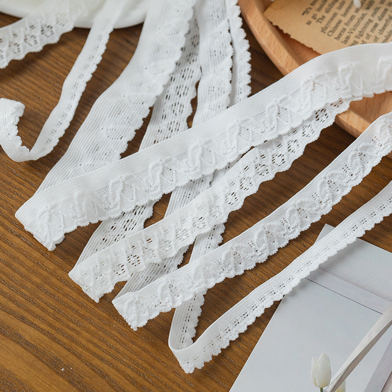 FREEDOMBEAUTY | Factory direct 1.1/1. 5/2.2 CM white spot, high elastic fine elastic underwear belt trousers edge