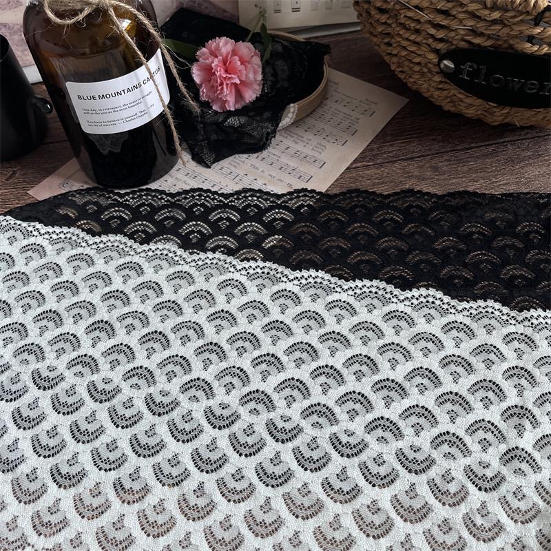 FREEDOMBEAUTY | 18cm clothing hem widened lace lace accessories decoration narrow black and white wide clothes fabric DIY handmade lace edge