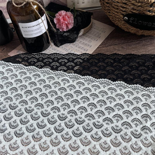 FREEDOMBEAUTY | 18cm clothing hem widened lace lace accessories decoration narrow black and white wide clothes fabric DIY handmade lace edge