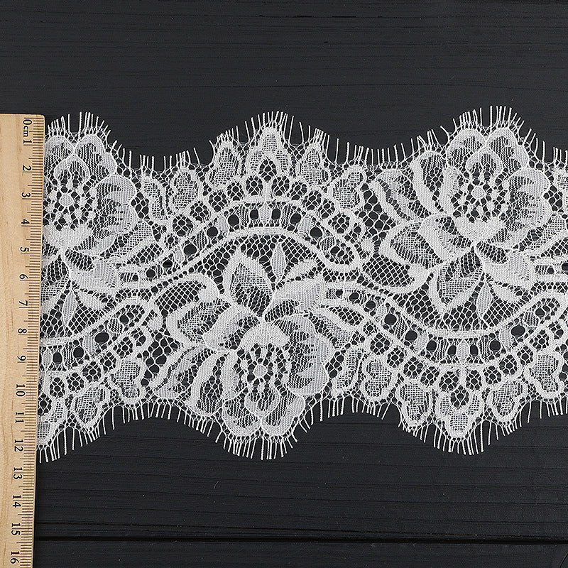 FREEDOMBEAUTY | [no- stretch] nylon silk lace, non-elastic eyelash lace, dress underwear fashion lace accessories in stock
