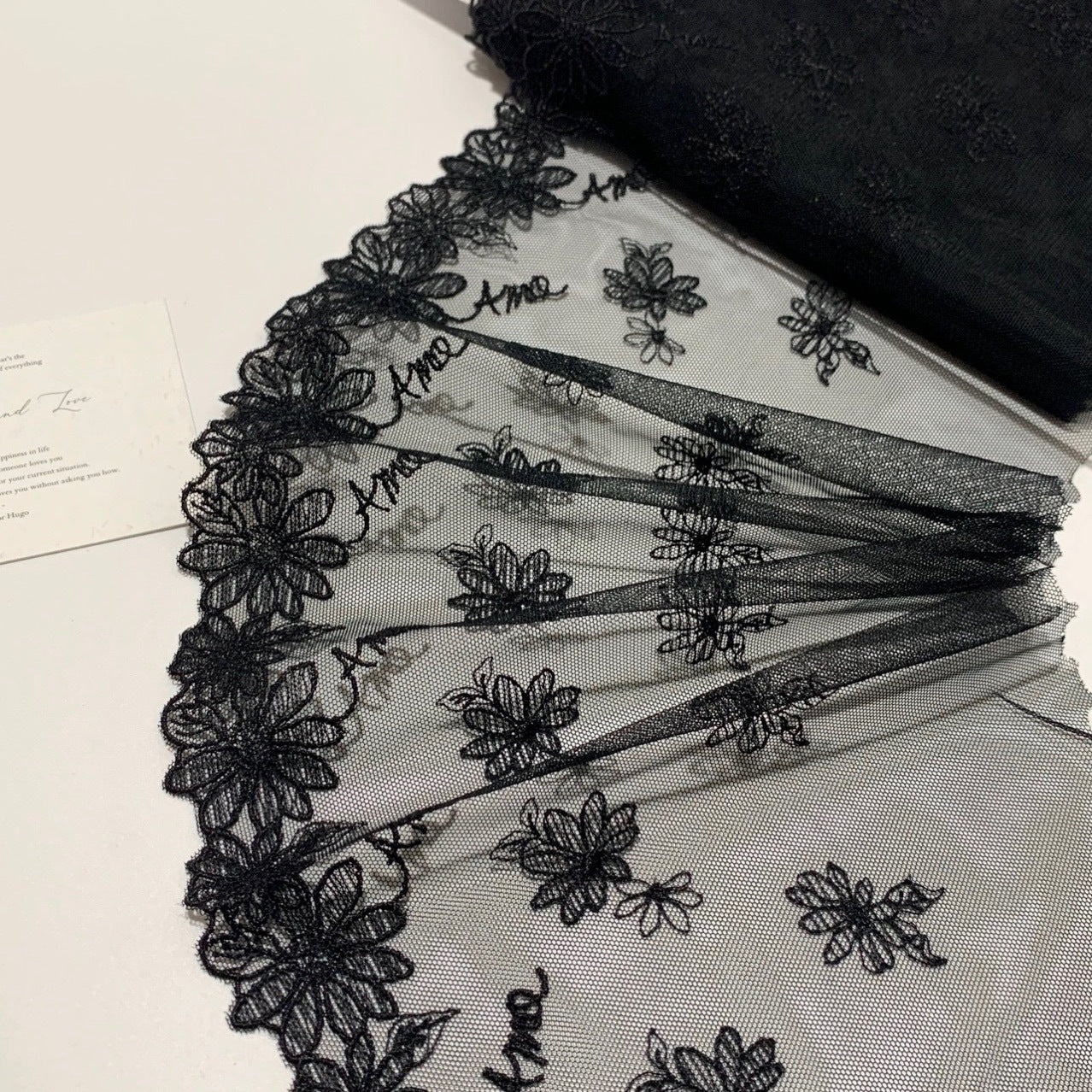 FREEDOMBEAUTY | Spot exquisite daisy embroidered mesh lace accessories decorative design DIY clothing