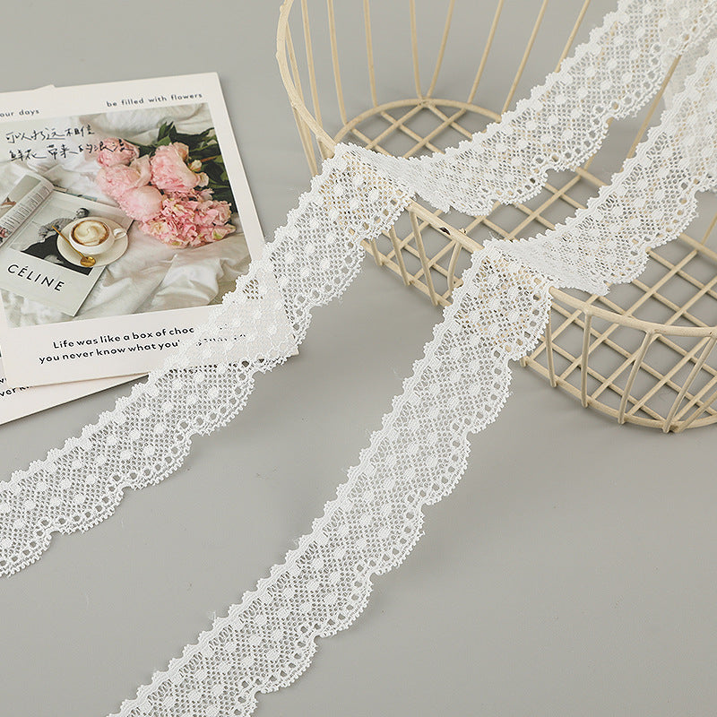 FREEDOMBEAUTY | [stretch] 3cm lace small lace, elastic hollow lace edge, neckline cuffs small fresh lace lace accessories, spot