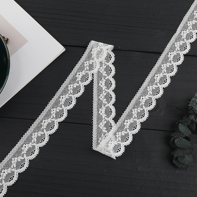 FREEDOMBEAUTY | [stretch] Nylon silk lace 2.5cm elastic lace edge, underwear and apparel lace accessories, factory spot