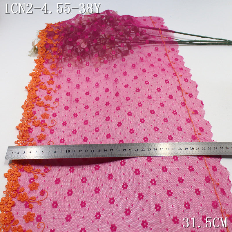 【1Pack】-Freedombeauty | Sweet and fresh three-dimensional hollow small floral lace mesh embroidery lace 18.5cm clothing skirt accessories