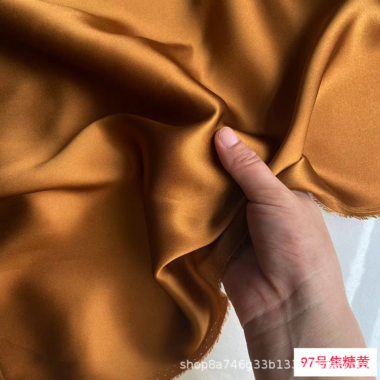 FREEDOMBEAUTY | 114 m width 16 mmi silk plain crepe satin clothing fabric 100 mulberry silk dress hair band eye mask fabric multi-color