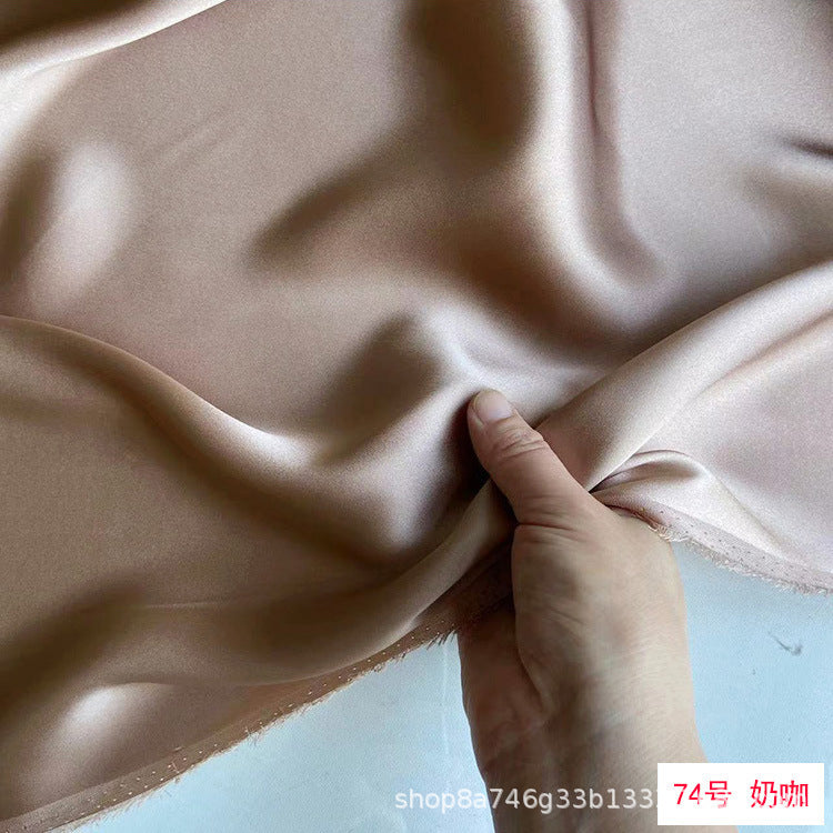 FREEDOMBEAUTY | 114 m width 16 mmi silk plain crepe satin clothing fabric 100 mulberry silk dress hair band eye mask fabric multi-color