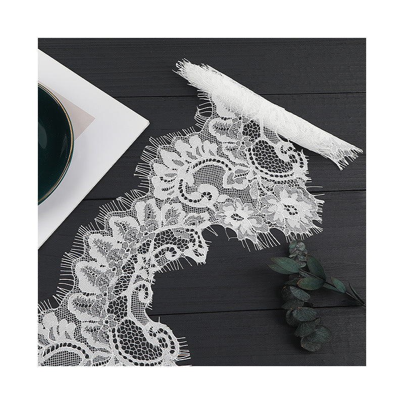 FREEDOMBEAUTY | [no- stretch][laser-cut lase] eyelashes hollow lace edge, non-elastic eyelash lace edge, exquisite high-end lace accessories for clothing, now