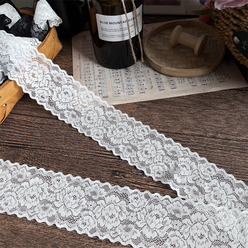FREEDOMBEAUTY | Factory direct sales, spot quick hair French elegant hollow 6CM elastic lace lace accessories, handmade DIY decoration