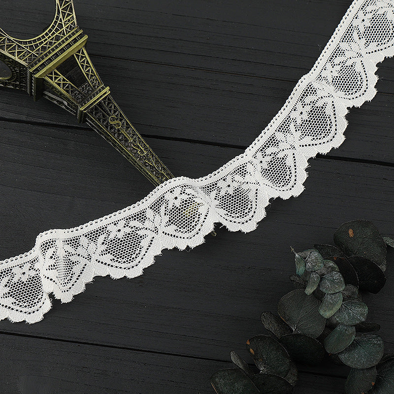 FREEDOMBEAUTY | [stretch] 3cm white lace edge, classic elastic lace edge, neckline cuffs lace accessories, in stock