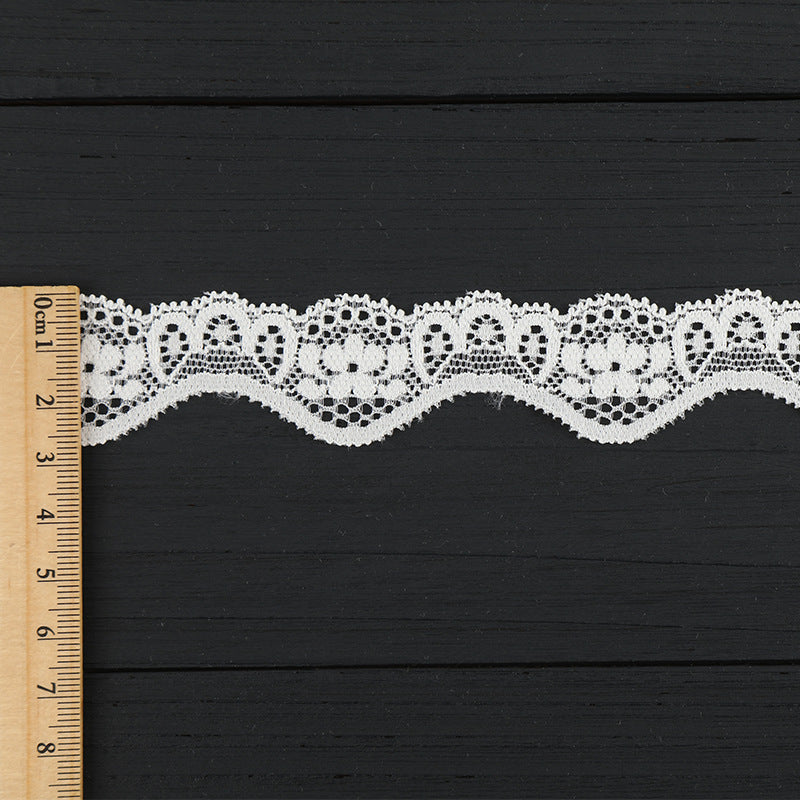 FREEDOMBEAUTY | [stretch] Nylon silk lace 4cm wavy lace edge, children's clothing small fresh lace accessories