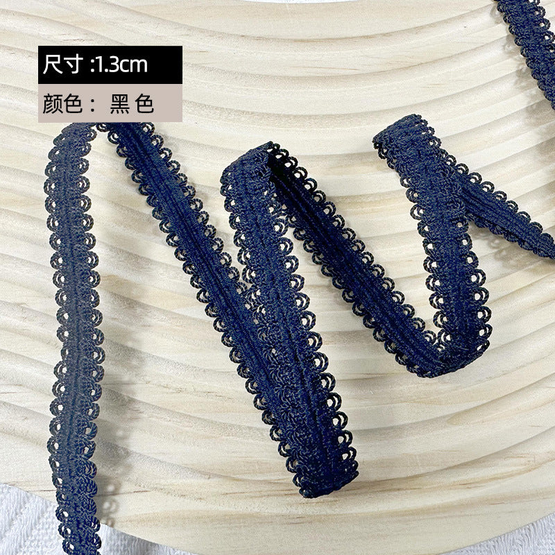FREEDOMBEAUTY | The manufacturer supplies 1.2cm knitted white double bud strap, nylon elastic skin-friendly centipede bud decorative elastic strap