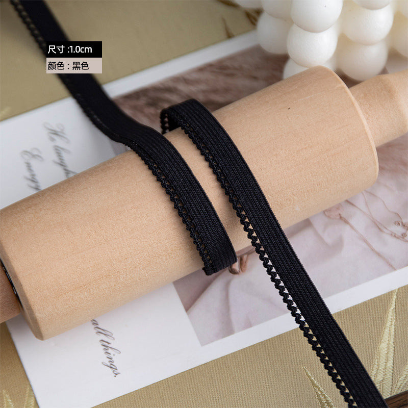 FREEDOMBEAUTY | Factory Direct 1.0CM Wavelet Wave Tip Bud Nylon Bud Belt DIY Women's Underwear Edge Press Elastic Ribbon
