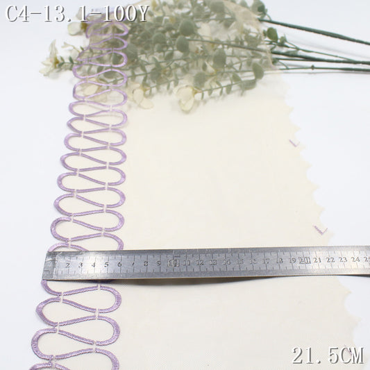 FREEDOMBEAUTY | Spot wholesale simple curve light mesh embroidery lace, clothing neckline cuffs textile lace accessories