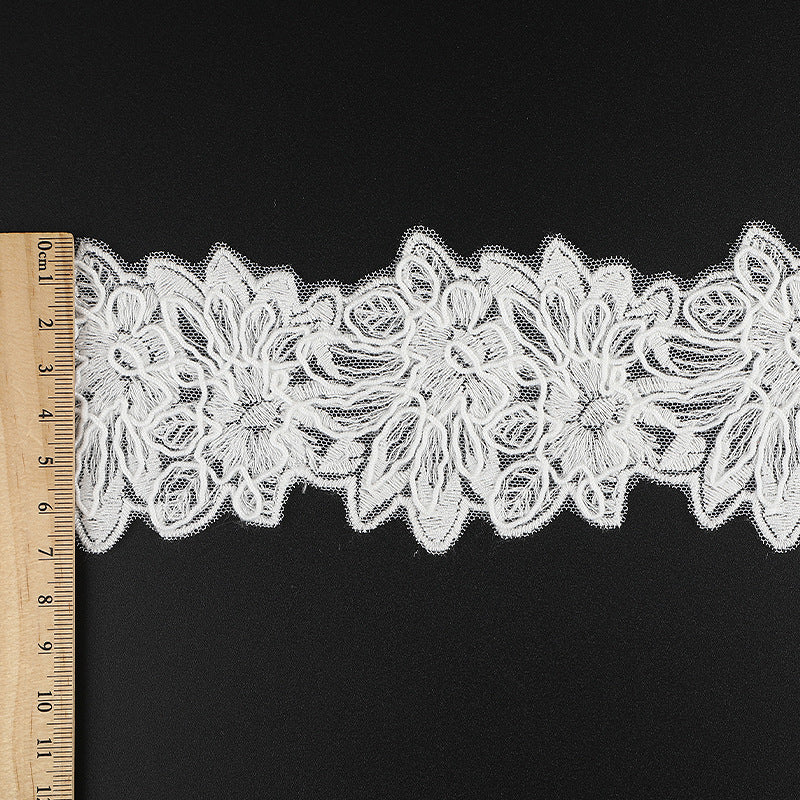 FREEDOMBEAUTY | New water-soluble polyester lace, pure flower embroidery lace, fashion clothing home textile water-soluble lace accessories are in stock