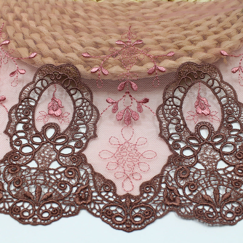 FREEDOMBEAUTY |  retro mirror flower water moon wind exquisite water-soluble embroidery lace, high-end clothing dressing lace accessories