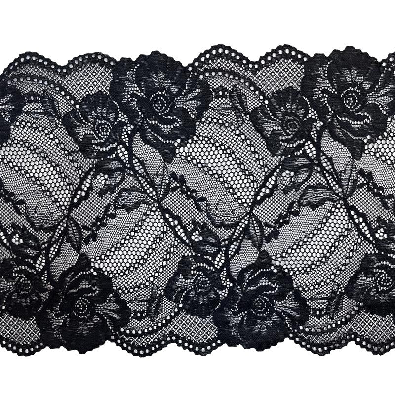 FREEDOMBEAUTY | Black lace lace accessories imported DIY fabric flower skirt lining extended wide elastic engraved lace fabric cloth