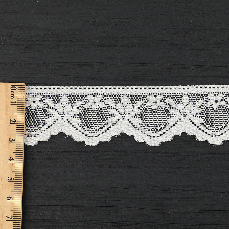 FREEDOMBEAUTY | [stretch] 3cm white lace edge, classic elastic lace edge, neckline cuffs lace accessories, in stock