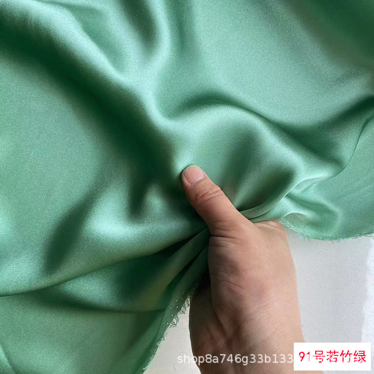 FREEDOMBEAUTY | 114 m width 16 mmi silk plain crepe satin clothing fabric 100 mulberry silk dress hair band eye mask fabric multi-color