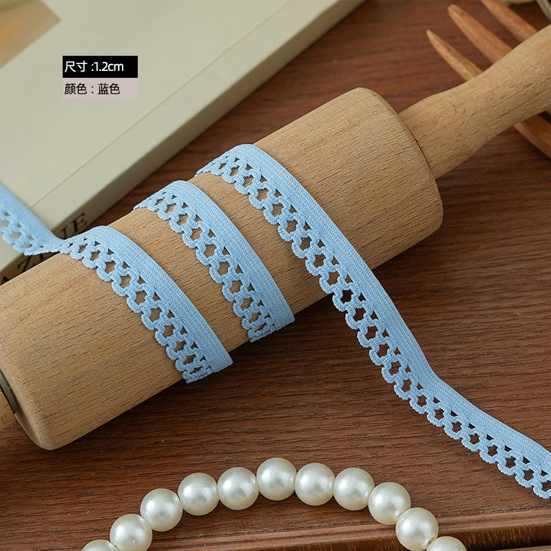 FREEDOMBEAUTY | Factory Direct 1.2CM Nylon Elastic Square Elastic Band DIY Color Spot Children's Underwear Ribbon