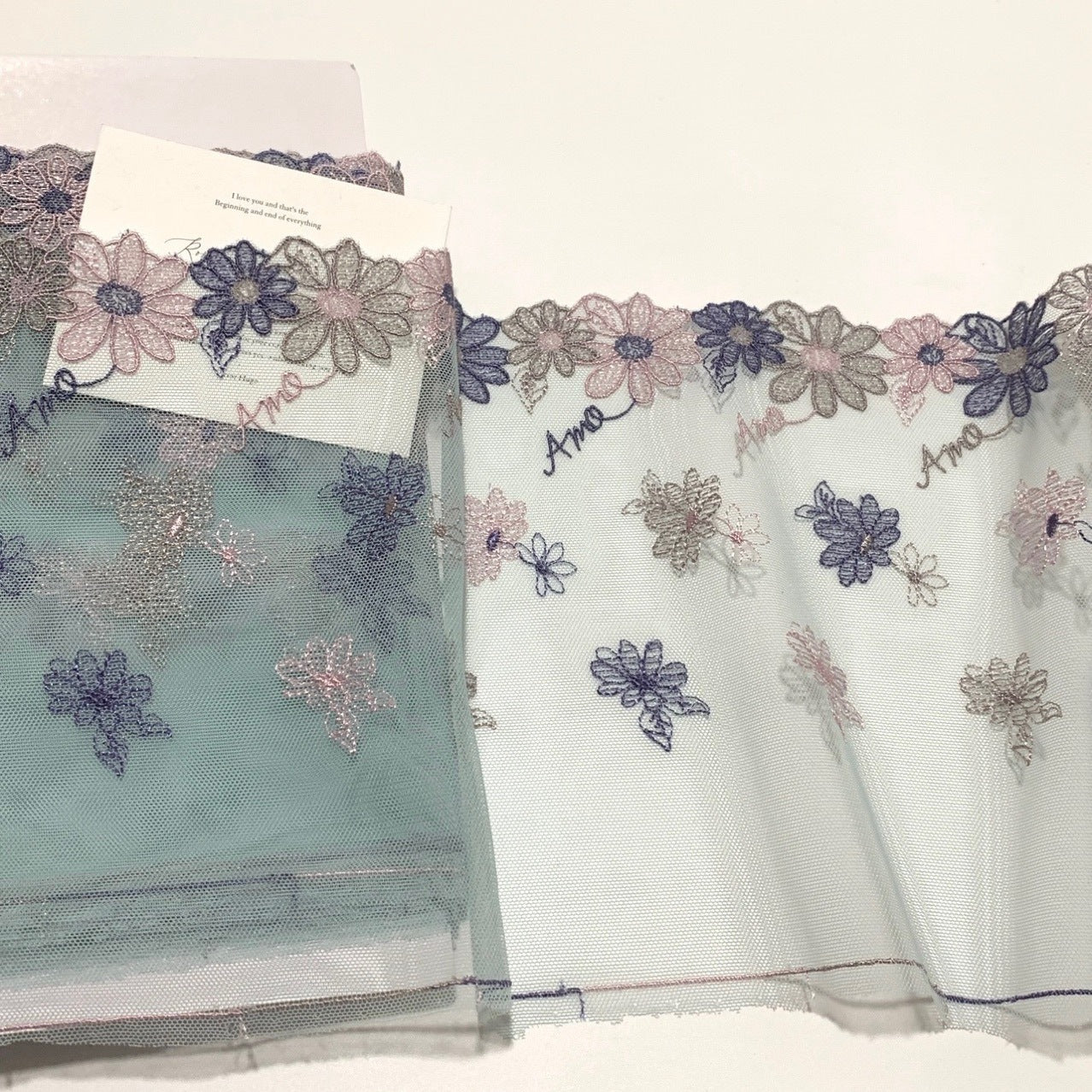 FREEDOMBEAUTY | Spot exquisite daisy embroidered mesh lace accessories decorative design DIY clothing