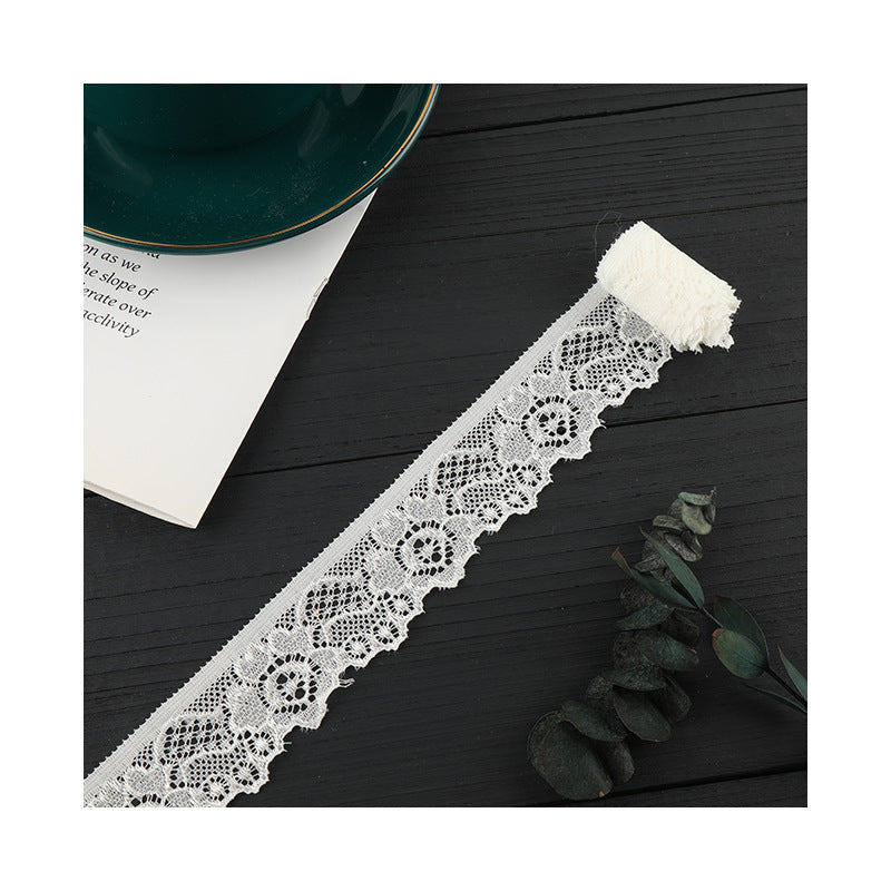FREEDOMBEAUTY | [stretch] 2.5cm lace lace, nylon elastic lace edge, home textile Lolita unilateral lace accessories, in stock