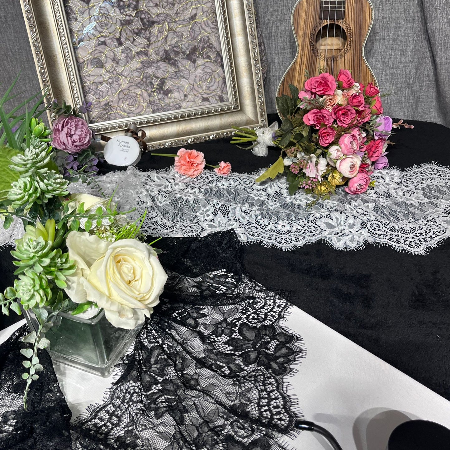 FREEDOMBEAUTY | Lace tablecloth table cloth French retro hollow white tablecloth rectangular round table lace fabric cloth