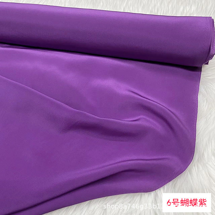 FREEDOMBEAUTY | 16 mmi solid color silk crepe fabric, matte mulberry silk crepe shirt dress lined with silk fabric