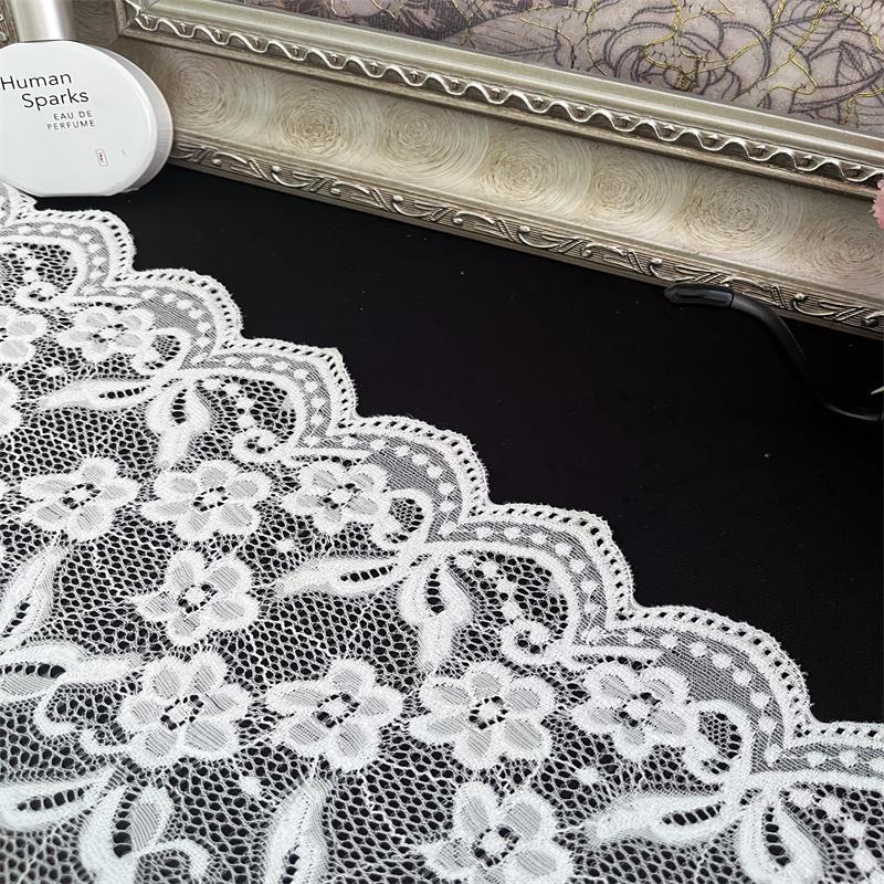 FREEDOMBEAUTY | 38CM new nylon lace fabric embroidered fashion dress wedding top lace fabric flower handmade accessories DIY