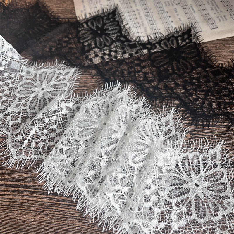 FREEDOMBEAUTY | Factory direct sales 12.5cm French non-elastic eyelash lace lace, spot handmade DIY lace accessories