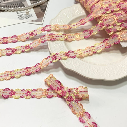 FREEDOMBEAUTY | Spot Macaron Chiffon Embroidery Lace Accessories Decorative Design DIY Fabric Clothing