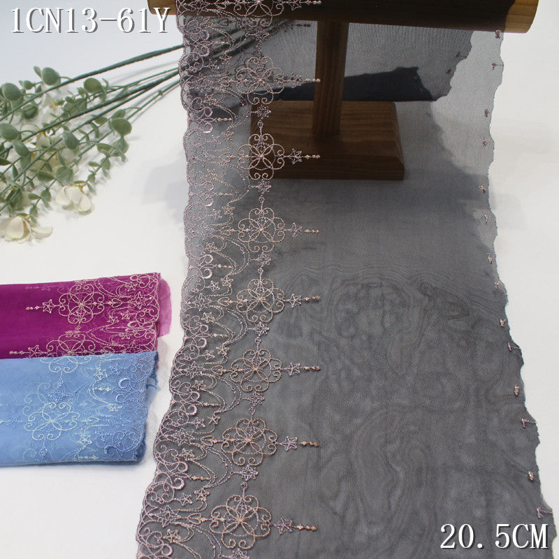 FREEDOMBEAUTY | Anime magic gold silk pattern mesh embroidery lace, Lolita skirt DIY dress up lace accessories