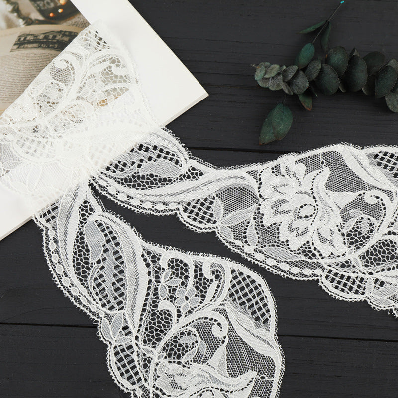 FREEDOMBEAUTY | [no- stretch] New laser lace lace, unilateral eyelash lace edge, home textile Lolita new lace accessories