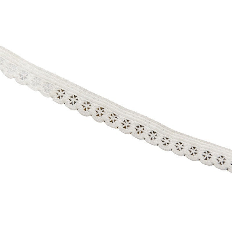 FREEDOMBEAUTY | Manufacturer supplies 1.0 cm white soft brocade ammonia rice knitted belt, clothing underwear elastic band