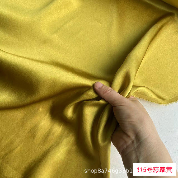 FREEDOMBEAUTY | 114 m width 16 mmi silk plain crepe satin clothing fabric 100 mulberry silk dress hair band eye mask fabric multi-color