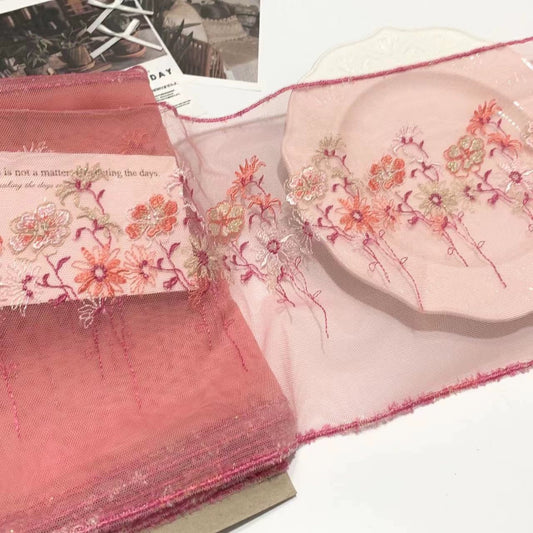 FREEDOMBEAUTY | Spot retro court style middle embroidery embroidery mesh lace lace accessories decorative design DIY