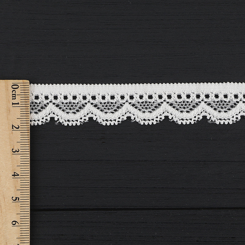 FREEDOMBEAUTY | [stretch] 1.5cm lace, warp knitted elastic lace small barcode, Lolita neckline cuffs lace accessories