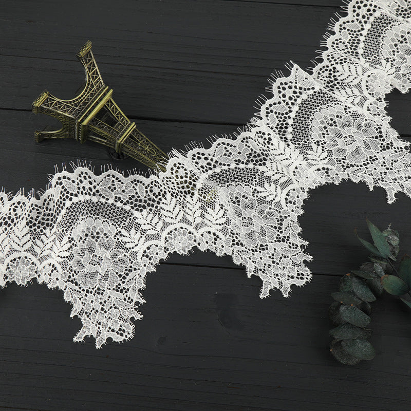 FREEDOMBEAUTY | [laser-cut lace] Laser lace, white stretch lace edge, home textile Lolita exquisite lace accessories, in stock