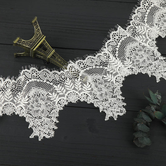 FREEDOMBEAUTY | [laser-cut lace] Laser lace, white stretch lace edge, home textile Lolita exquisite lace accessories, in stock