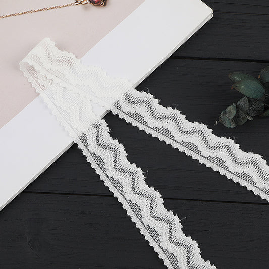 FREEDOMBEAUTY | [stretch] 3cm elastic lace lace accessories, white nylon lace edge, wedding dress exquisite lace edge, spot