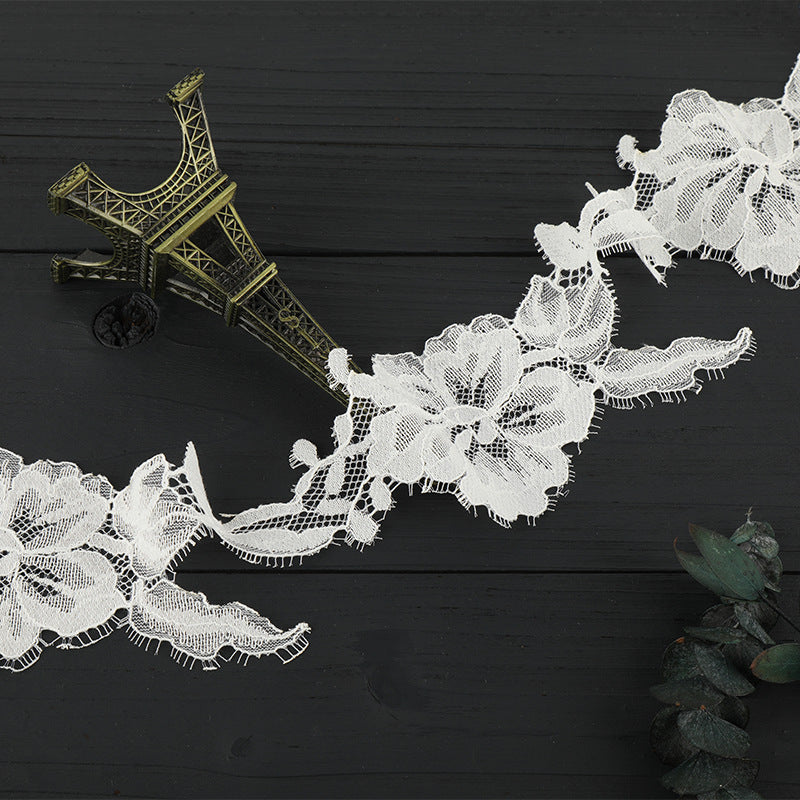FREEDOMBEAUTY | [laser-cut lace] Pure flower lace, nylon non-elastic lace, Lolita children's clothing exquisite lace accessories