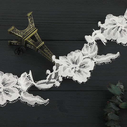 FREEDOMBEAUTY | [laser-cut lace] Pure flower lace, nylon non-elastic lace, Lolita children's clothing exquisite lace accessories
