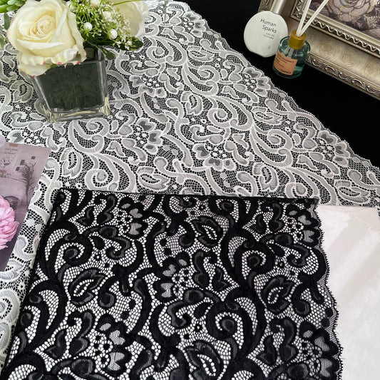 FREEDOMBEAUTY | 52cm new hollow elastic rose spot underwear homewear wedding dress fabric lace fabric, dress dly