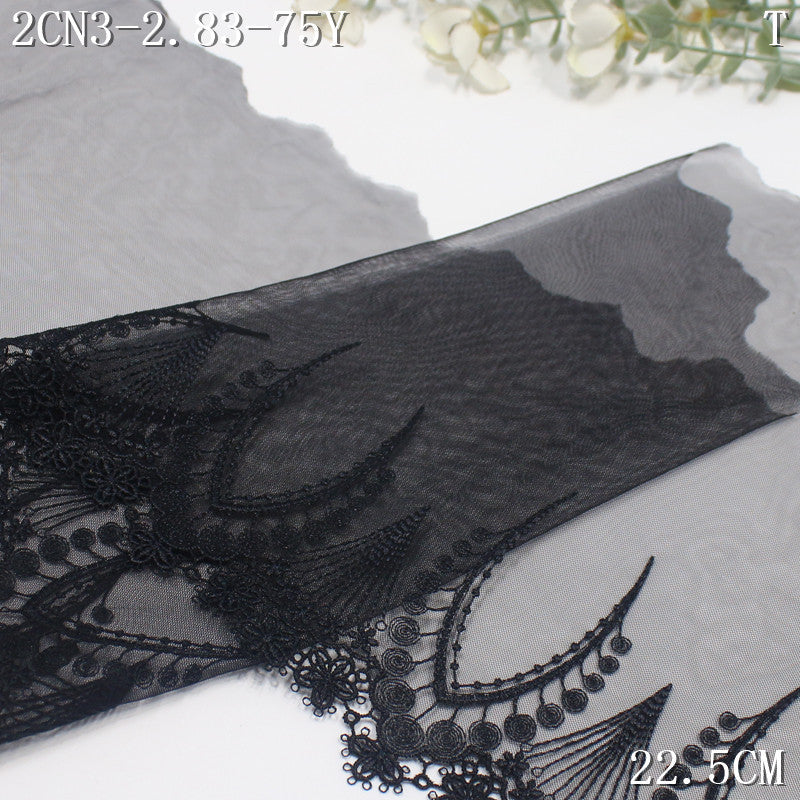 FREEDOMBEAUTY | [1Pack] Color mesh European exquisite water-soluble lace embroidery, Lolita dress handmade lace accessories