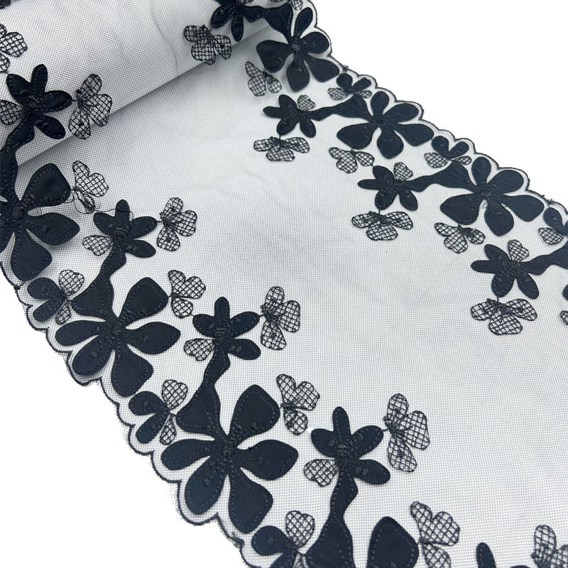 FREEDOMBEAUTY | Factory spot sticker laser underwear bra black mesh embroidery lace clothing home textile lace accessories