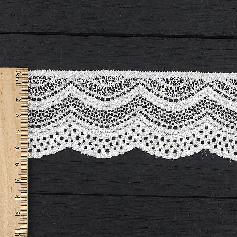 FREEDOMBEAUTY | [stretch] 5.5cm elastic lace, unilateral hollow lace, small fresh home textile clothing lace accessories