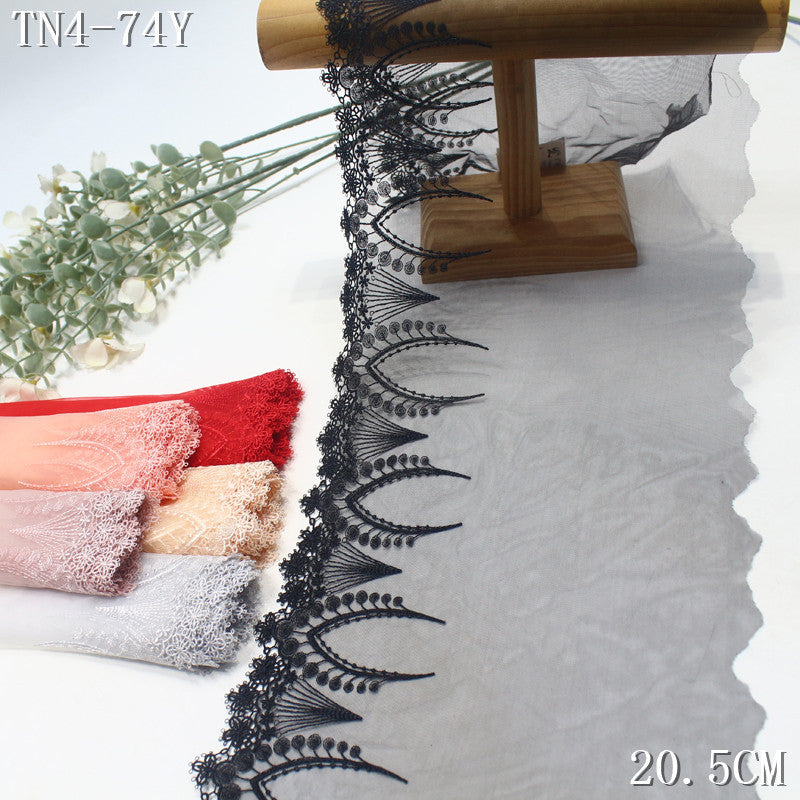 FREEDOMBEAUTY | [1Pack] Color mesh European exquisite water-soluble lace embroidery, Lolita dress handmade lace accessories