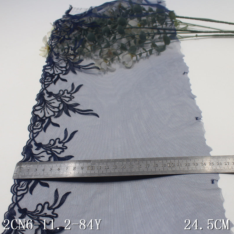 FREEDOMBEAUTY | New Chinese classical flower cluster mesh embroidery lace, light clothing underwear curtain lace accessories