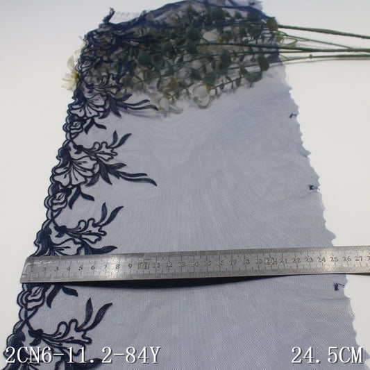 FREEDOMBEAUTY | New Chinese classical flower cluster mesh embroidery lace, light clothing underwear curtain lace accessories